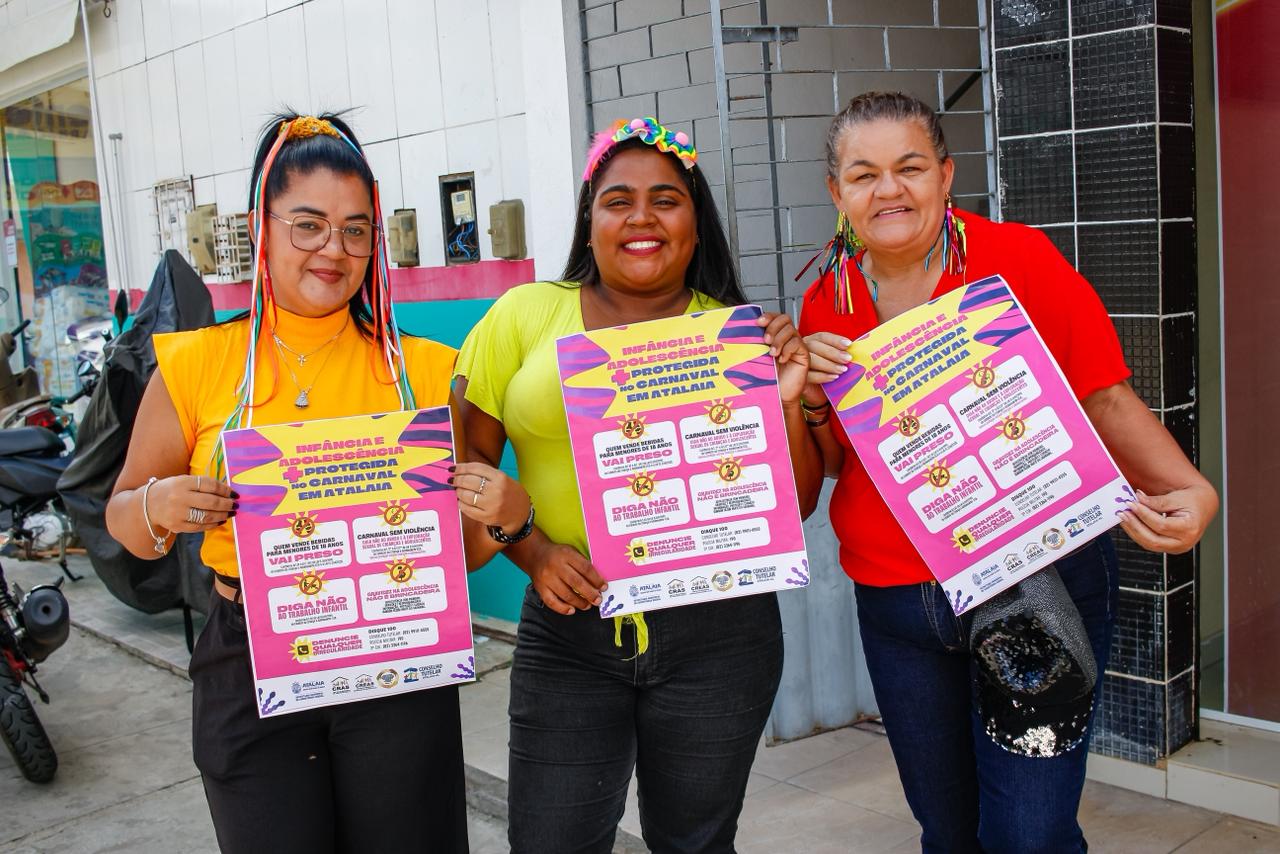 Prefeitura de Atalaia realiza campanha de prevenção à violência e proteção à infância e adolescência durante o Carnaval